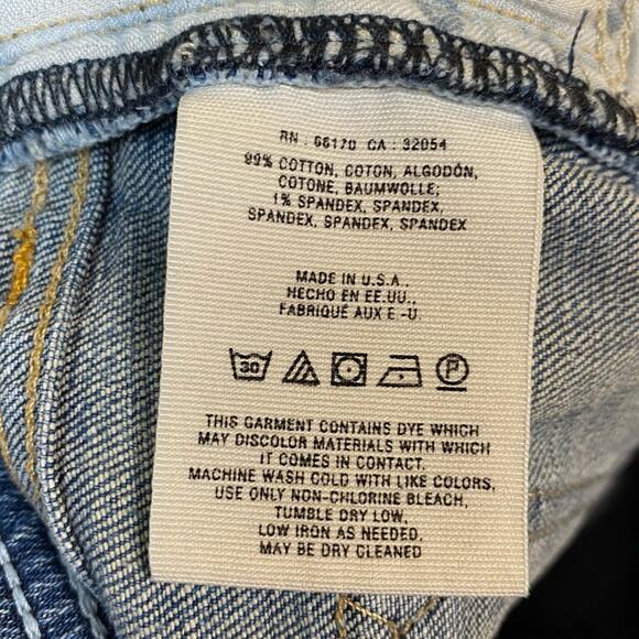 Pilcro Anthropologie Hyphen Straight Leg Distressed Jeans Size 26 - Picture 8 of 9